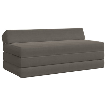 Divano Letto Pieghevole Grigio Chiaro 120 x 60 x 49 cm Tessuto