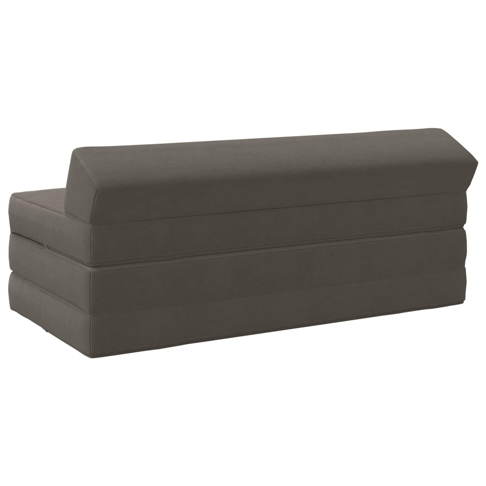 Divano Letto Pieghevole Grigio Chiaro 120 x 60 x 49 cm Tessuto | homemem39
