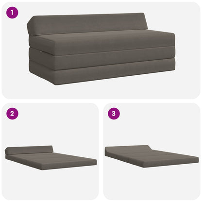 Divano Letto Pieghevole Grigio Chiaro 120 x 60 x 49 cm Tessuto | homemem39