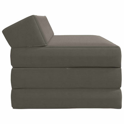 Divano Letto Pieghevole Grigio Chiaro 120 x 60 x 49 cm Tessuto