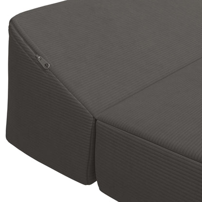 Divano Letto Pieghevole Grigio Scuro 120 x 60 x 49 cm Tessuto