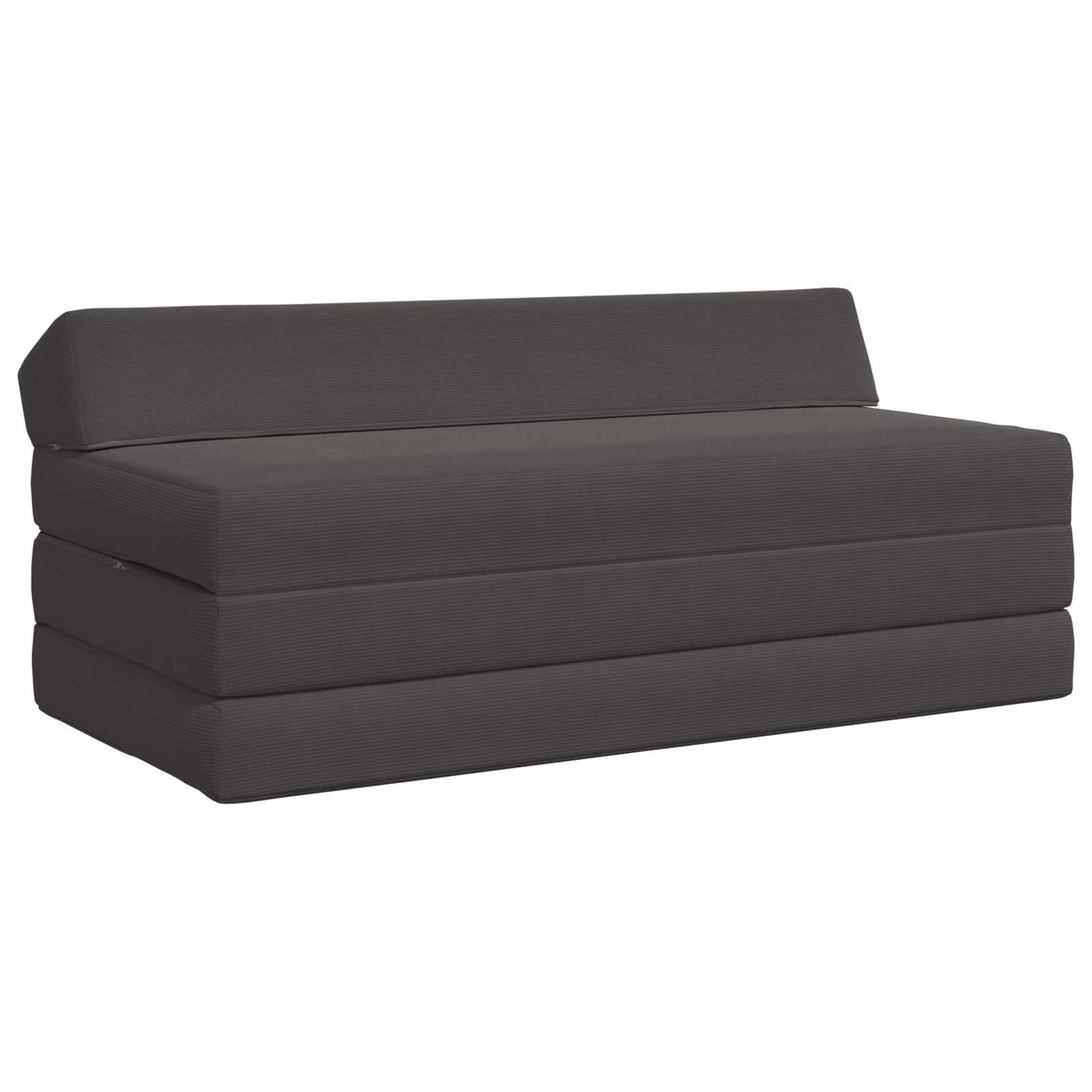 Divano Letto Pieghevole Grigio Scuro 120 x 60 x 49 cm Tessuto