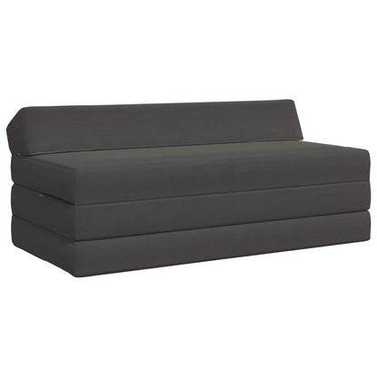 Divano Letto Pieghevole Grigio Scuro 120 x 60 x 49 cm Tessuto