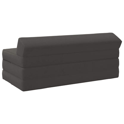 Divano Letto Pieghevole Grigio Scuro 120 x 60 x 49 cm Tessuto