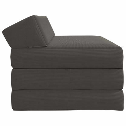 Divano Letto Pieghevole Grigio Scuro 120 x 60 x 49 cm Tessuto | homemem39
