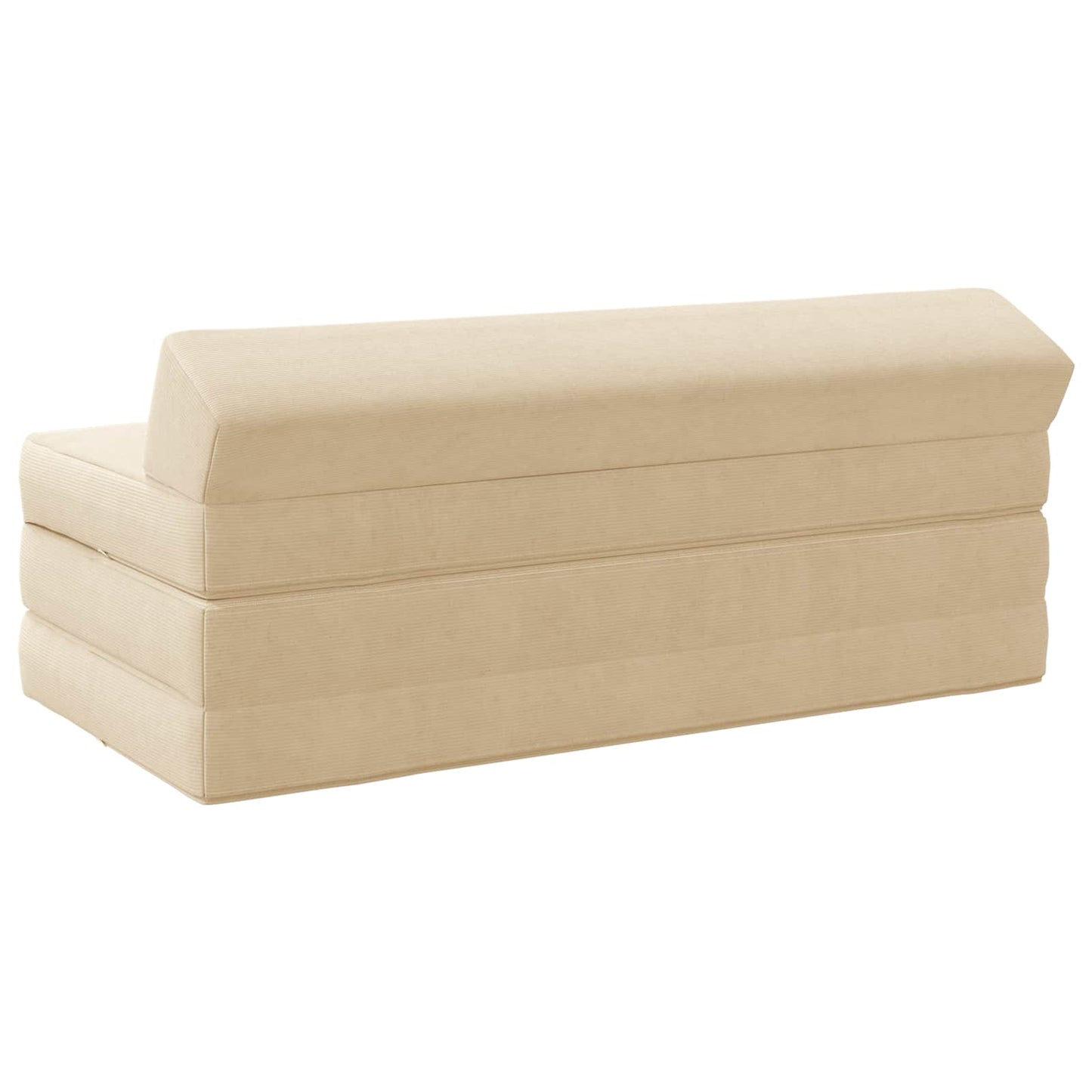 Divano Letto Pieghevole Crema 120 x 60 x 49 cm Tessuto | homemem39