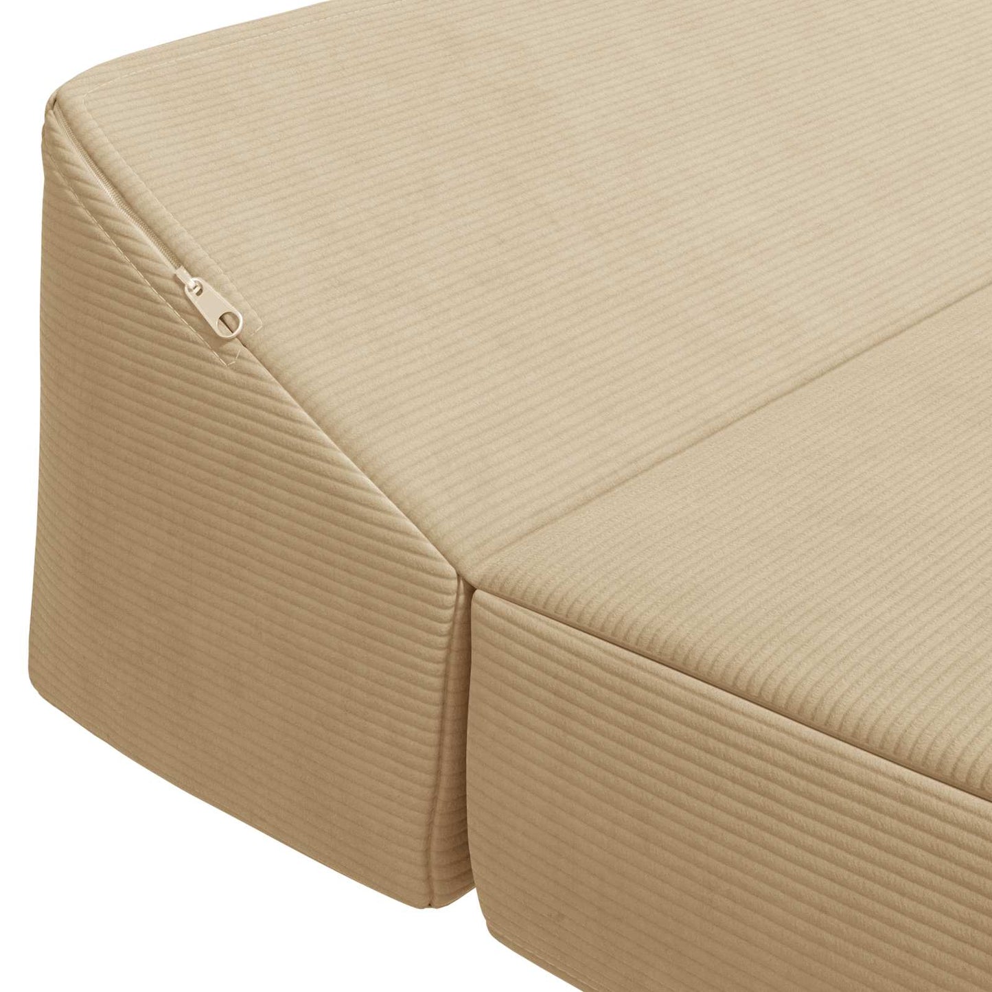 Divano Letto Pieghevole Verde Grigio 120 x 60 x 49 cm Tessuto
