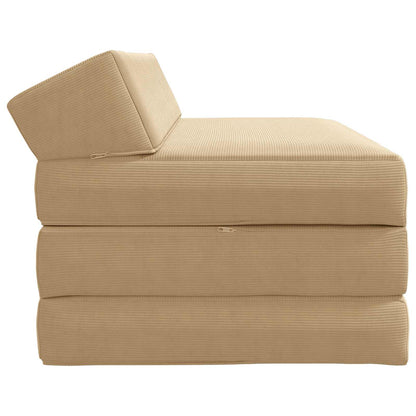 Divano Letto Pieghevole Verde Grigio 120 x 60 x 49 cm Tessuto