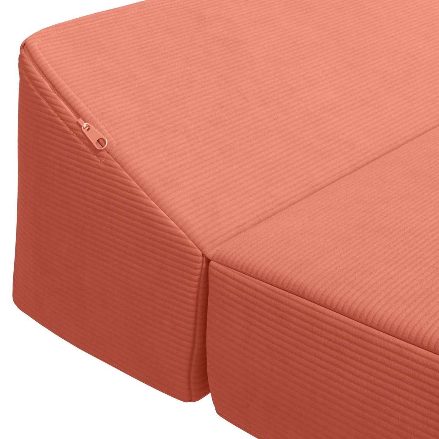 Divano Letto Pieghevole Rosso Arancio 120 x 60 x 49 cm Tessuto