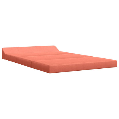 Divano Letto Pieghevole Rosso Arancio 120 x 60 x 49 cm Tessuto