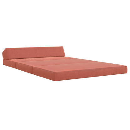 Divano Letto Pieghevole Rosso Arancio 120 x 60 x 49 cm Tessuto
