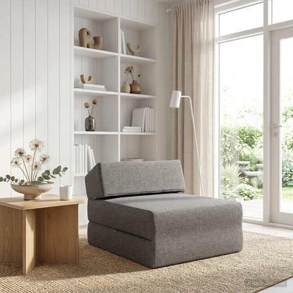Divano Letto Pieghevole Grigio Chiaro 60 x 70 x 41 cm Tessuto | homemem39