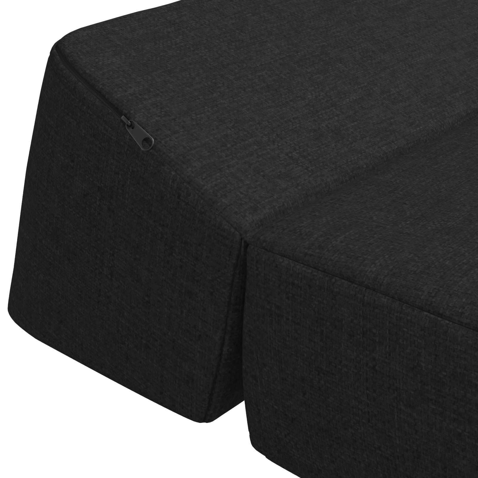 Divano Letto Pieghevole Nero 60 x 70 x 41 cm Tessuto | homemem39