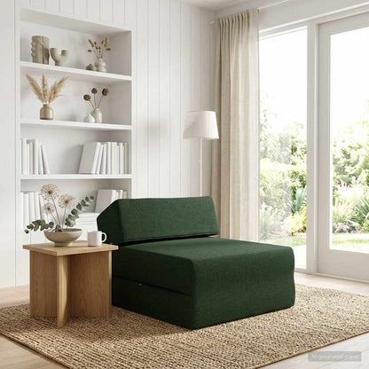 Divano Letto Pieghevole Verde Scuro 60 x 70 x 41 cm Tessuto | homemem39