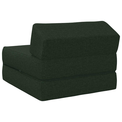 Divano Letto Pieghevole Verde Scuro 60 x 70 x 41 cm Tessuto