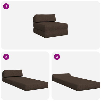Divano Letto Pieghevole Tortora 60 x 70 x 41 cm Tessuto | homemem39