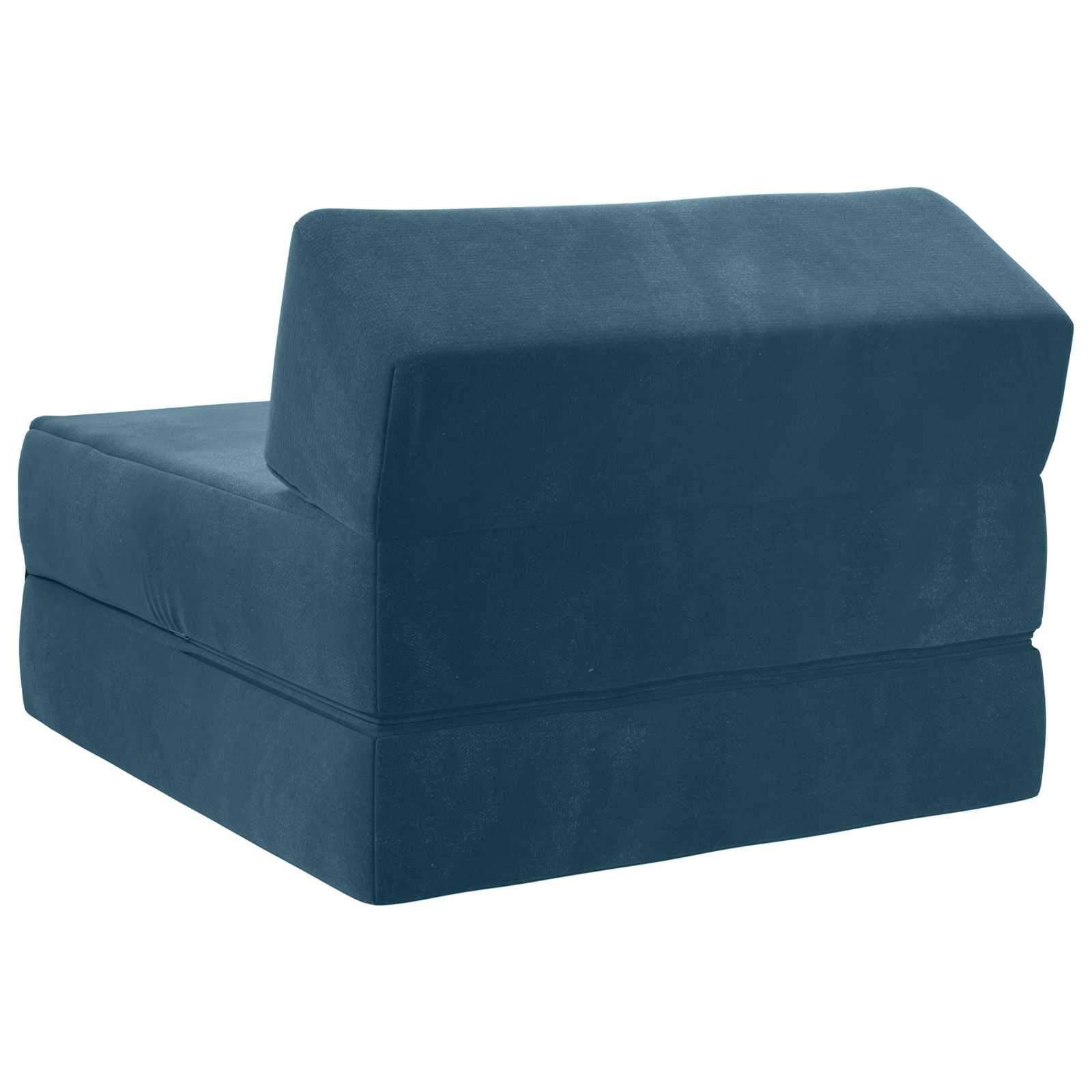 Divano Letto Pieghevole Blu 60 x 70 x 41 cm Tessuto | homemem39