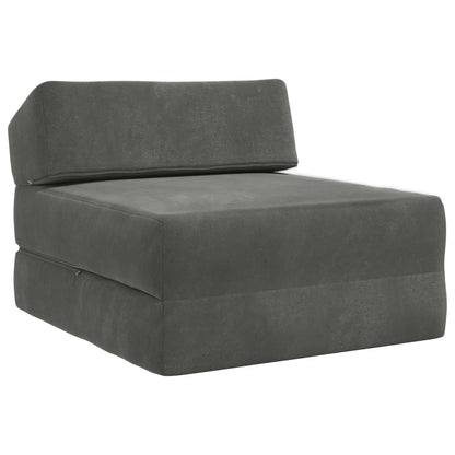 Divano Letto Pieghevole Grigio Scuro 60 x 70 x 41 cm Tessuto
