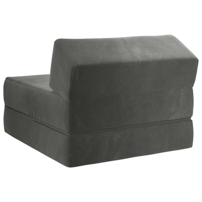 Divano Letto Pieghevole Grigio Scuro 60 x 70 x 41 cm Tessuto