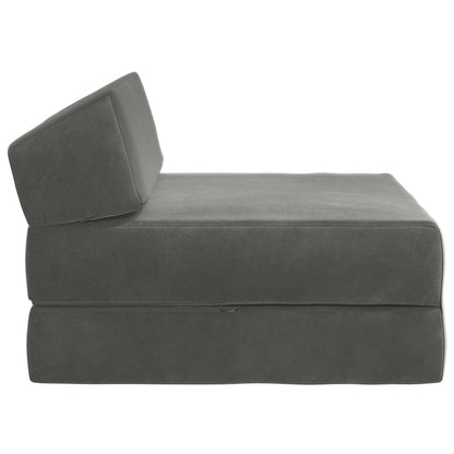 Divano Letto Pieghevole Grigio Scuro 60 x 70 x 41 cm Tessuto