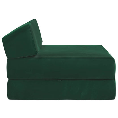 Divano Letto Pieghevole Verde Scuro 60 x 70 x 41 cm Tessuto | homemem39