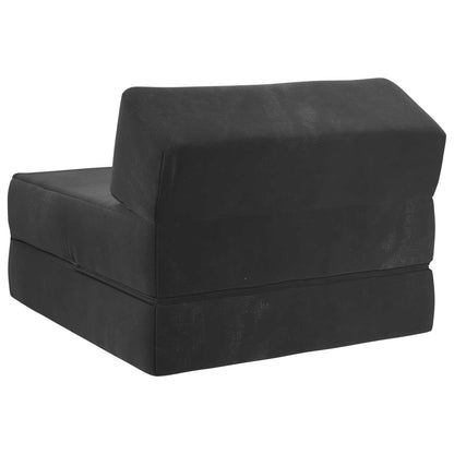 Divano Letto Pieghevole Nero 60 x 70 x 41 cm Tessuto | homemem39