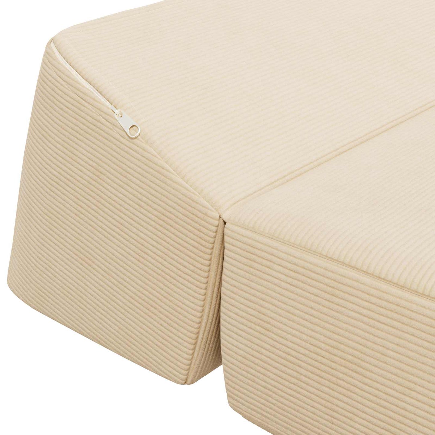 Divano Letto Pieghevole Crema 60 x 70 x 41 cm Tessuto | homemem39