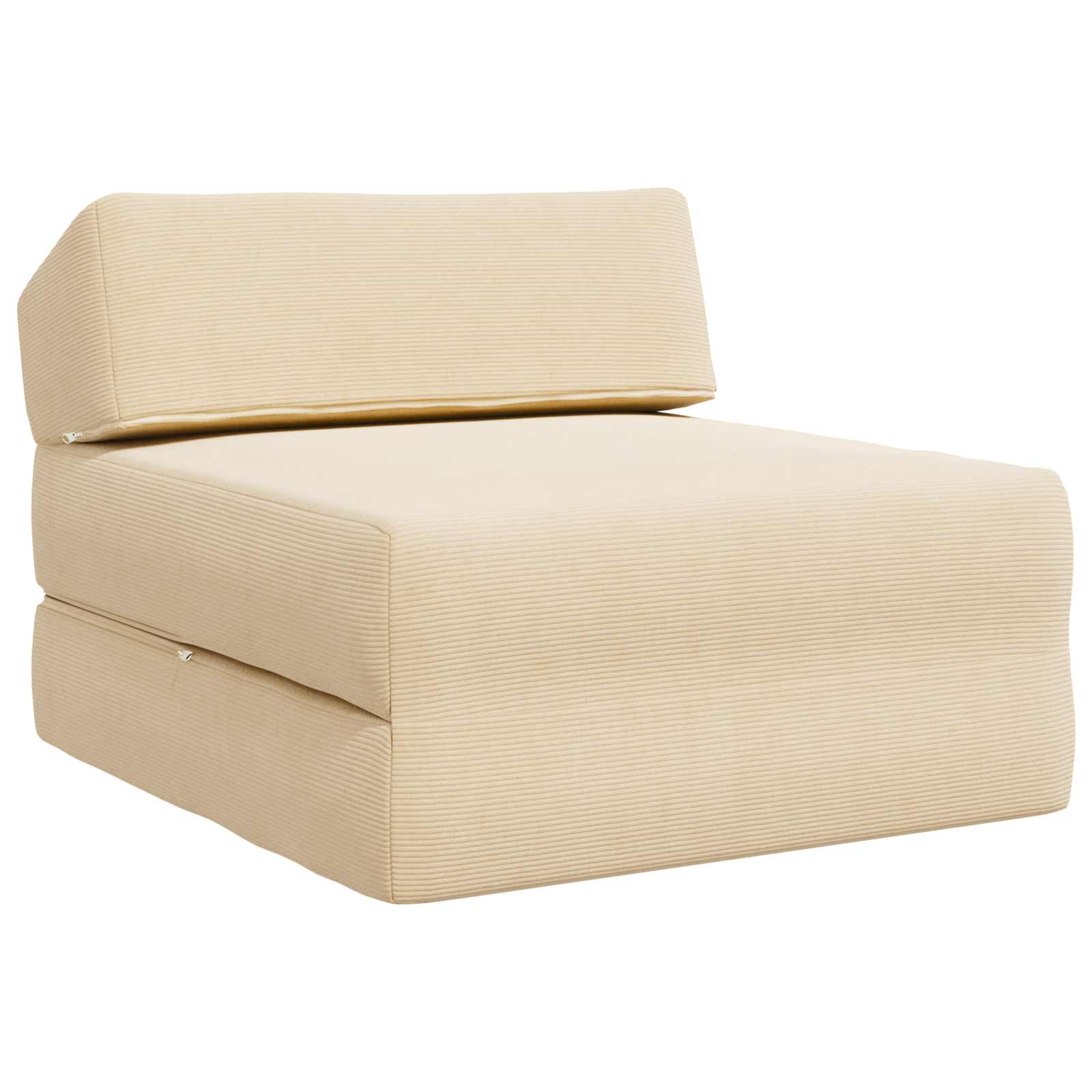 Divano Letto Pieghevole Crema 60 x 70 x 41 cm Tessuto | homemem39