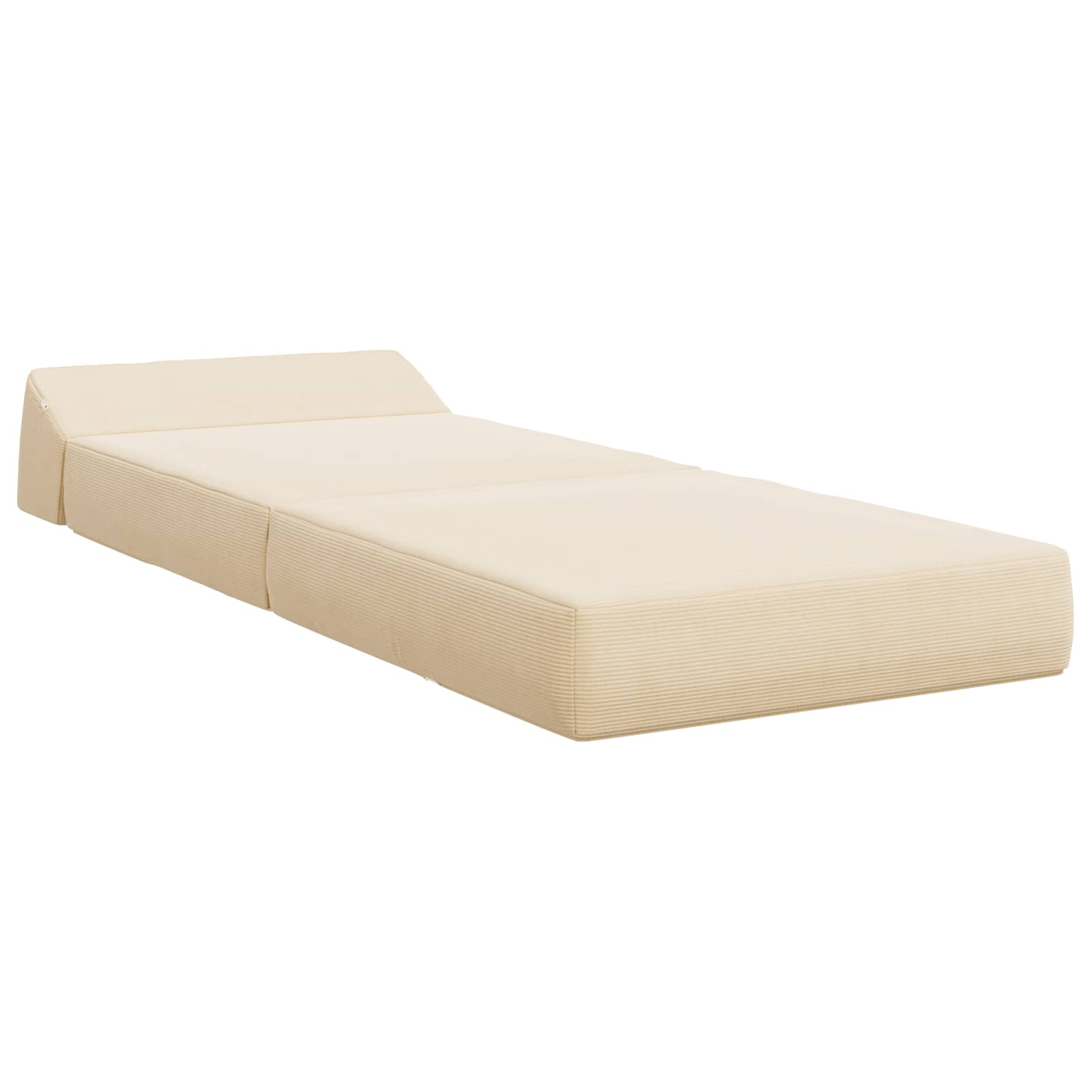 Divano Letto Pieghevole Crema 60 x 70 x 41 cm Tessuto | homemem39
