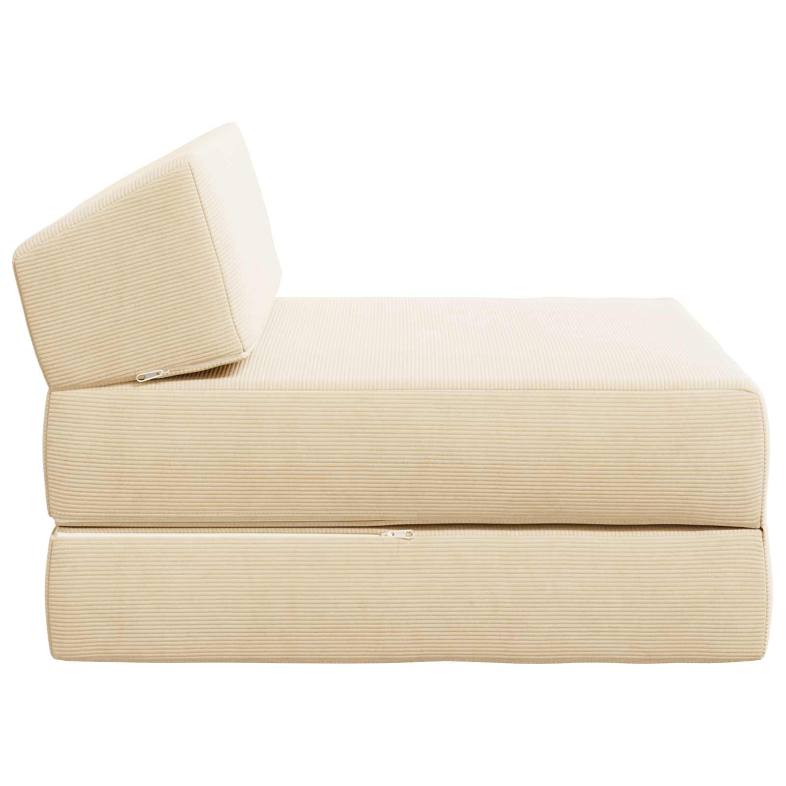 Divano Letto Pieghevole Crema 60 x 70 x 41 cm Tessuto | homemem39