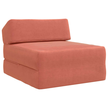 Divano Letto Pieghevole Rosso Arancio 60 x 70 x 41 cm Tessuto