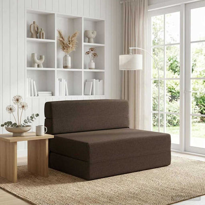 Divano Letto Pieghevole Tortora 70 x 72 x 60 cm Tessuto