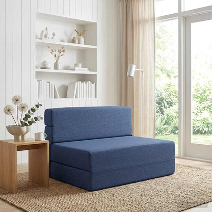Divano Letto Pieghevole Blu 70 x 72 x 60 cm Tessuto