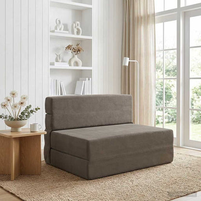 Divano Letto Pieghevole Grigio Chiaro 70 x 72 x 60 cm Tessuto | homemem39
