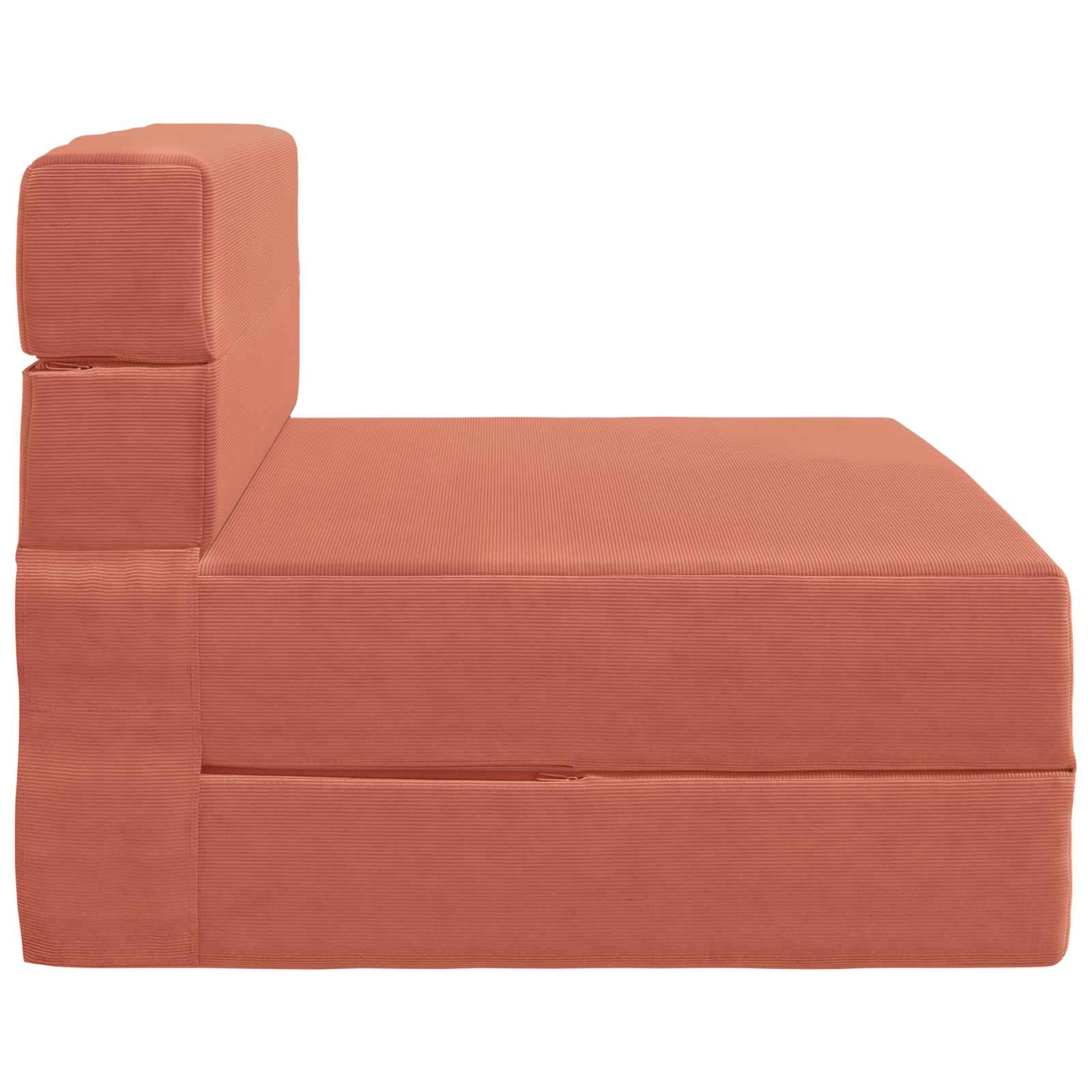 Divano Letto Pieghevole Rosso Arancio 70 x 72 x 60 cm Tessuto | homemem39