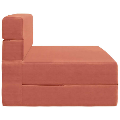 Divano Letto Pieghevole Rosso Arancio 70 x 72 x 60 cm Tessuto | homemem39
