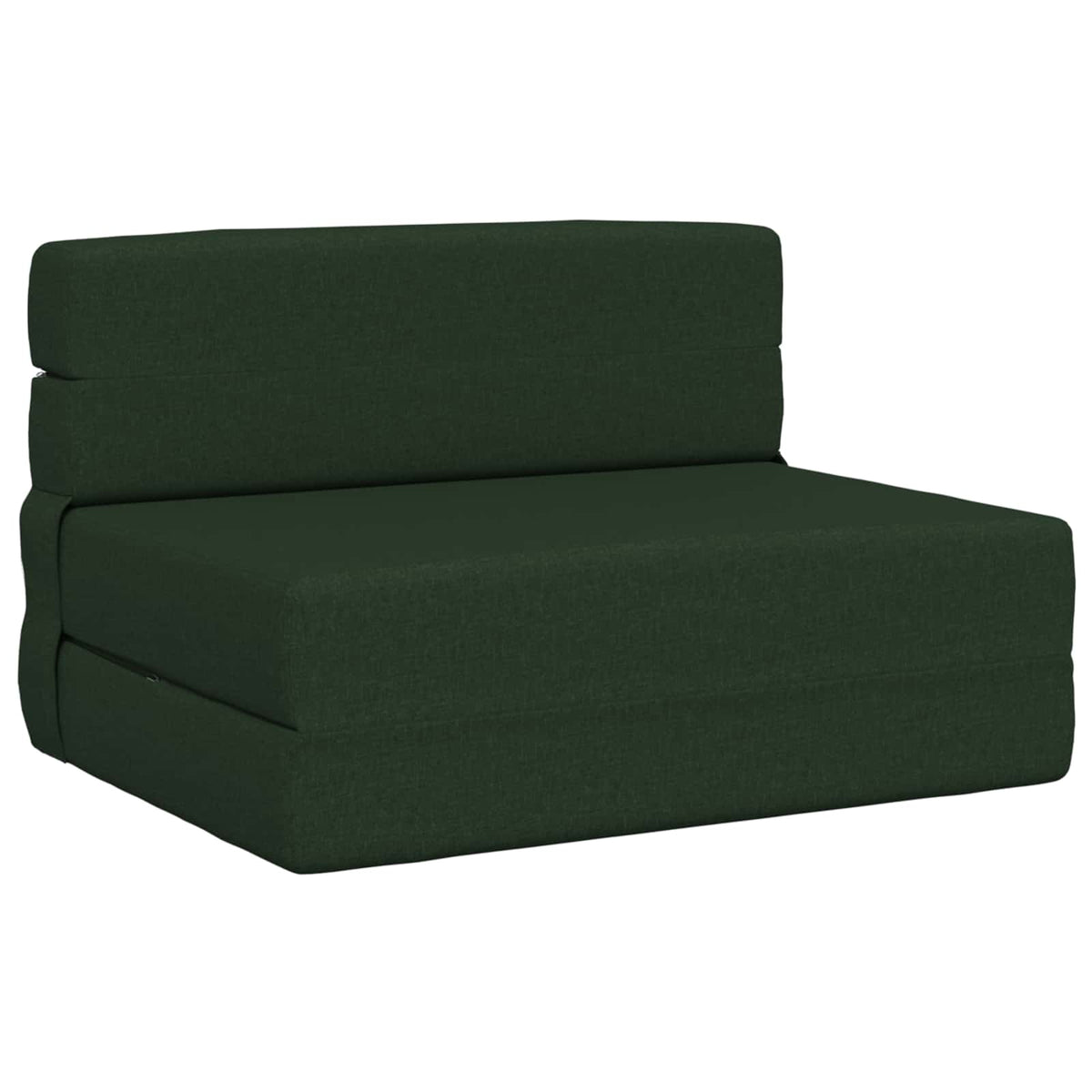 Divano Letto Pieghevole Verde Scuro 70 x 80 x 60 cm Tessuto