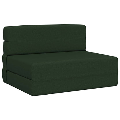 Divano Letto Pieghevole Verde Scuro 70 x 80 x 60 cm Tessuto