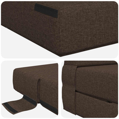 Divano Letto Pieghevole Tortora 70 x 80 x 60 cm Tessuto