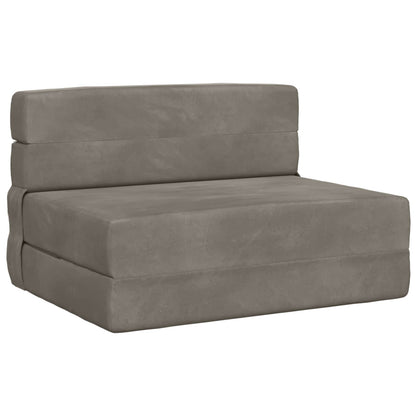 Divano Letto Pieghevole Grigio Chiaro 70 x 80 x 60 cm Tessuto