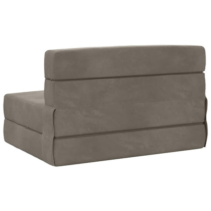 Divano Letto Pieghevole Grigio Chiaro 70 x 80 x 60 cm Tessuto