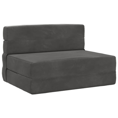 Divano Letto Pieghevole Grigio Scuro 70 x 80 x 60 cm Tessuto
