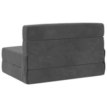 Divano Letto Pieghevole Grigio Scuro 70 x 80 x 60 cm Tessuto