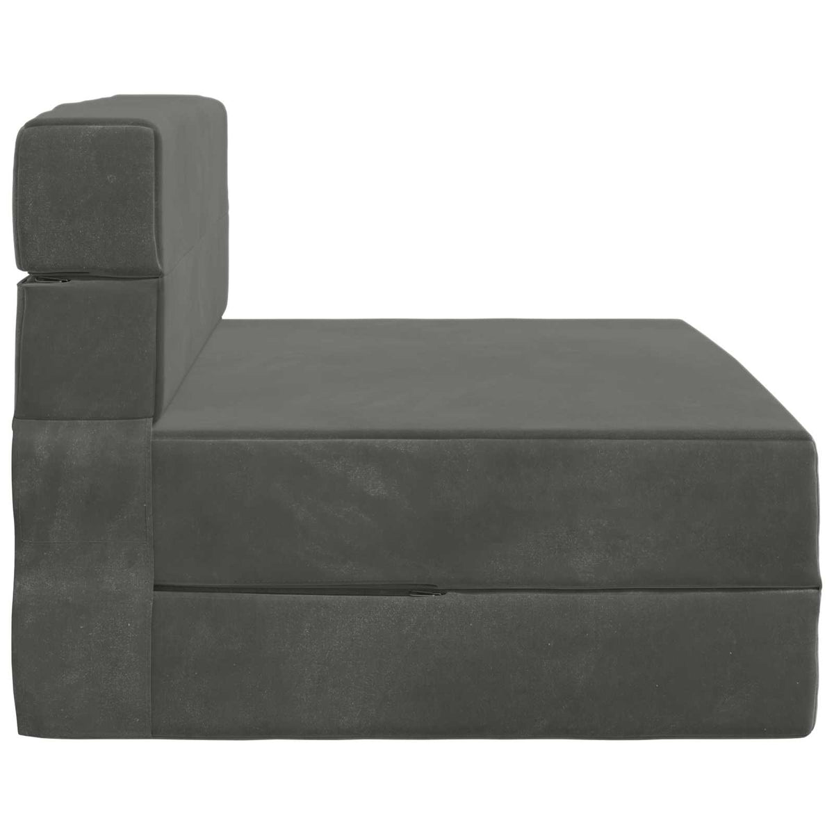 Divano Letto Pieghevole Grigio Scuro 70 x 80 x 60 cm Tessuto