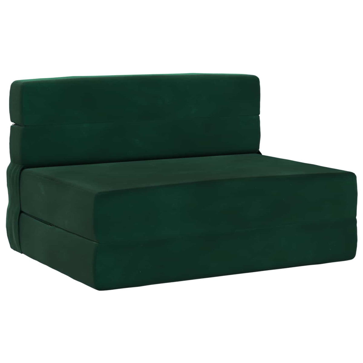 Divano Letto Pieghevole Verde Scuro 70 x 80 x 60 cm Tessuto
