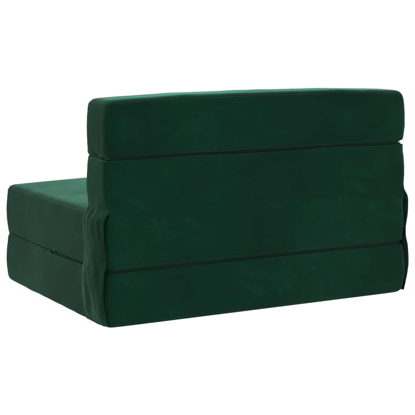 Divano Letto Pieghevole Verde Scuro 70 x 80 x 60 cm Tessuto
