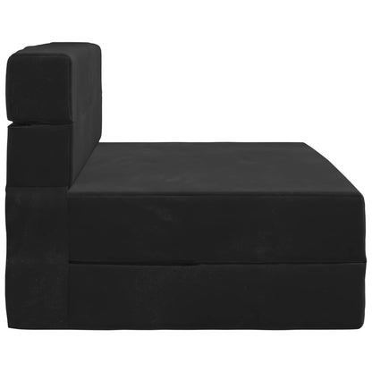 Divano Letto Pieghevole Nero 70 x 80 x 60 cm Tessuto