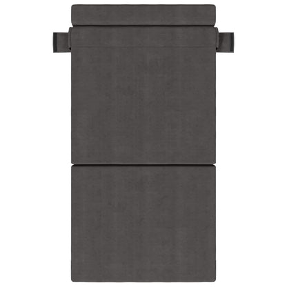 Divano Letto Pieghevole Grigio Scuro 70 x 80 x 60 cm Tessuto