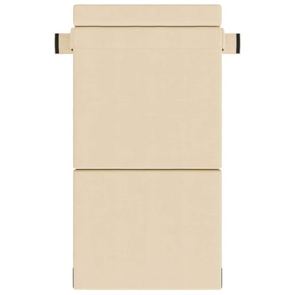 Divano Letto Pieghevole Crema 70 x 80 x 60 cm Tessuto