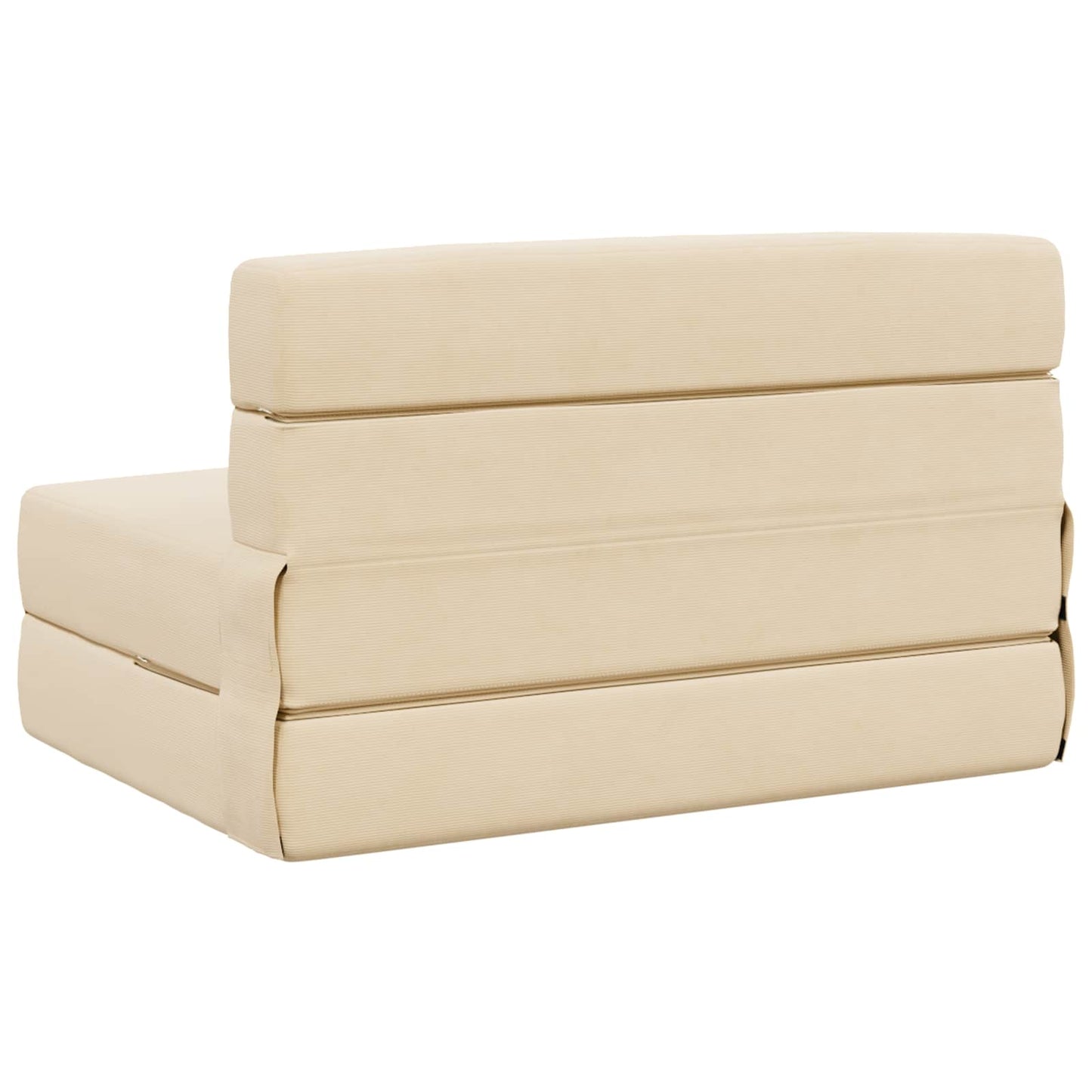 Divano Letto Pieghevole Crema 70 x 80 x 60 cm Tessuto